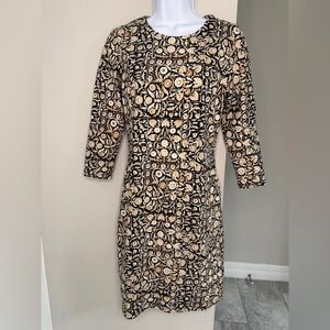 J. McLaughlin Sophia Dress in Potpourri Camel Floral